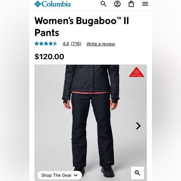 Columbia Bugaboo ski pants size XS Omni Heat - Picture 17 of 17